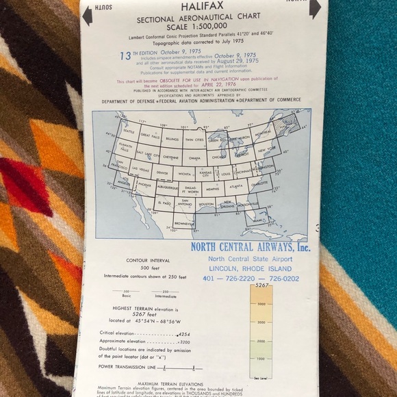 VINTAGE MAPS  AERONAUTICAL CHARTS TOPOGRAPHICAL MAPS &TEST GUIDE FOR PILOTS - Picture 5 of 16